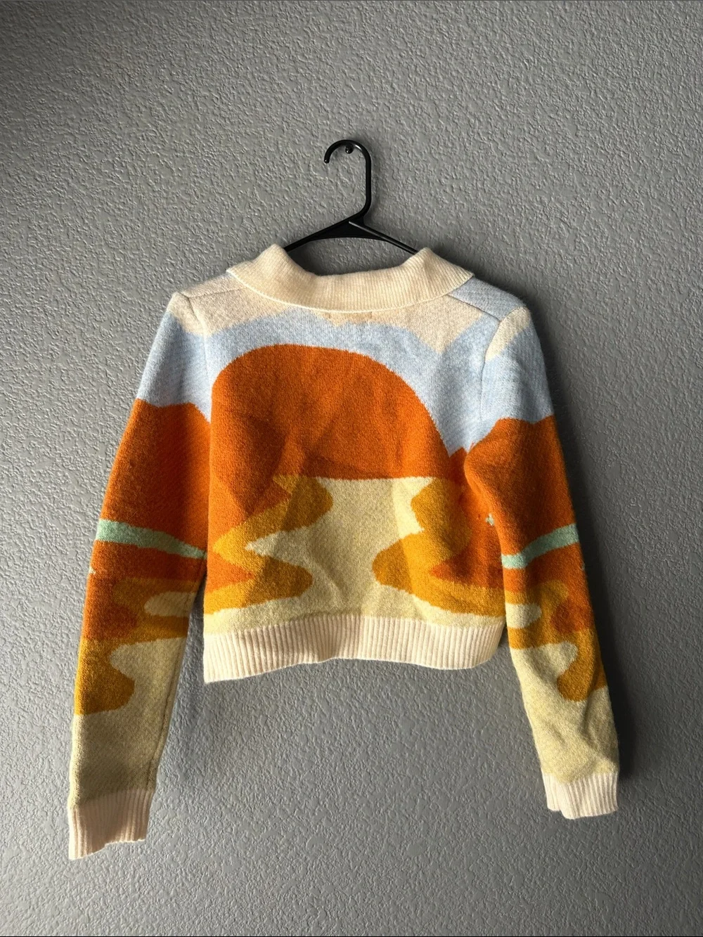 Patterned Button Up Sweater - Picture 3 of 5